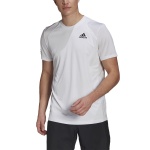 adidas Tennis-Tshirt Club 3 Stripes weiss Herren